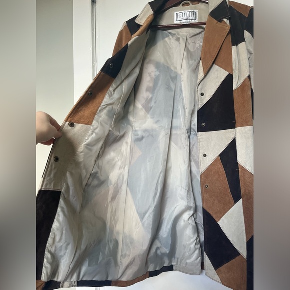 Patchwork leather coat - Picture 4 of 9